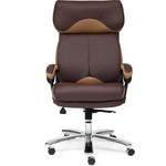 Кресло TetChair GRAND кож/зам/ткань коричневый/бронзовый 36-36/21