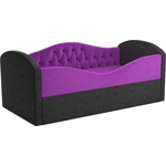 Детская кровать Мебелико Сказка Люкс вельвет фиолетово-черный