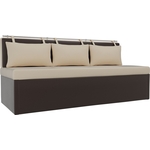 Кухонный диван Мебелико Метро эко-кожа бежево-коричневый