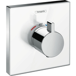 Термостат для ванны Hansgrohe ShowerSelect Glass центральный, с механизмом, белый/хром (15734400, 01800180)