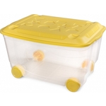 Ящик для игрушек Бытпласт на колесах 580х390х335 мм (бесцветный) (431306201)
