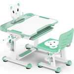 Комплект мебели (столик + стульчик) Mealux EVO BD-04 XL Teddy green столешница белая/пластик зеленый