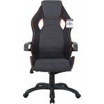 Кресло компьютерное Brabix Techno Pro GM-003 ткань, черное/серое, вставки оранжевые (531813)
