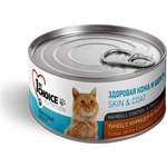 Консервы 1-ST CHOICE Adult Cat Skin & Coat Tuna with Chicken & Papaya с тунцом, курицей и папайей здоровая кожа и шерсть для кошек 85г (102.6.009)
