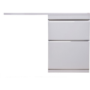 фото Тумба с раковиной style line даймонд люкс 58 (120r) под стиральную машину, с усиленным кронштейном, белая