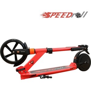 фото Самокат с электроприводом speedroll e9s красный