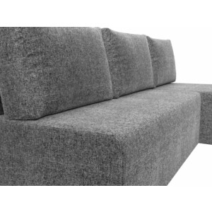 фото Угловой диван артмебель поло рогожка серый правый угол