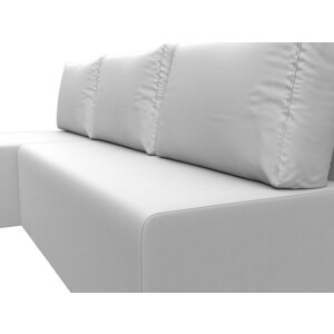 фото Угловой диван артмебель поло экокожа белый левый угол