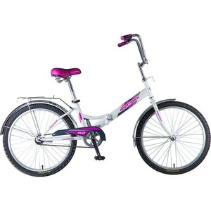 

Велосипед 2-х колесный NOVATRACK 24'' складной белый багажник 24FFS1.WT8, 24" складной белый багажник 24FFS1.WT8