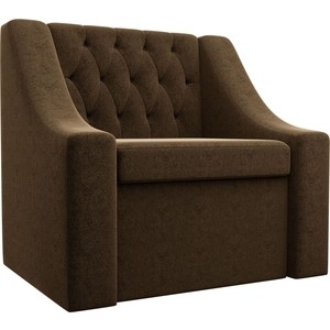 Кресло АртМебель Мерлин микровельвет коричневый кресло артмебель мерлин экокожа коричневый