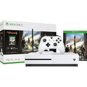 Игровая приставка Microsoft Xbox One S white + игра Tom Clancys The Division 2 (234-00882)