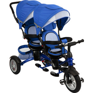 фото Велосипед 3-х колесный capella twin trike 360, blue (синий), надув. колеса, 2019 gl000957397