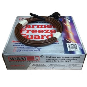 фото Комплект для обогрева труб varmel freeze guard 16vfgm2-cr-10 м нагревательная секция (комплект водопроводный)