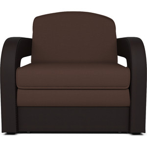 Кресло-кровать Mebel Ars Кармен 2 рогожка шоколад ППУ шкаф комбинированный кармен 1 900×350×1900 мм зеркало ясень шимо тёмный светлый