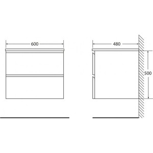 фото Тумба под раковину belbagno luce 60x50 stucco cemento (luce-600-2c-so-scm)