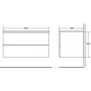 фото Тумба под раковину belbagno luce 90x50 stone (luce-900-2c-so-pt)