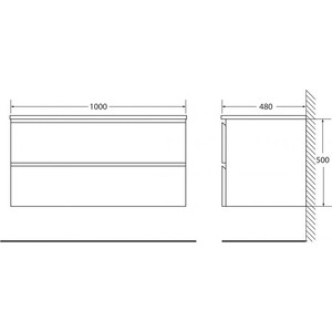 фото Тумба с раковиной belbagno luce 100x48 stone (luce-1000-2c-so-pt, bb1000ab)