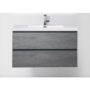 фото Тумба с раковиной belbagno luce 100x48 stucco cemento (luce-1000-2c-so-scm, bb1000ab)