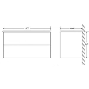 фото Тумба с раковиной belbagno pietra 101.5x46 stone (pietra-1000-2c-so-pt, bb1000etl)