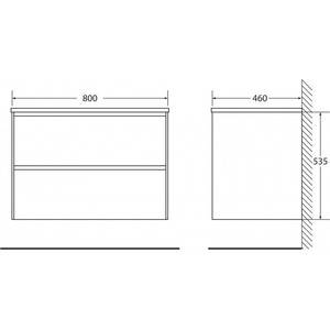 фото Тумба с раковиной belbagno pietra 80x46 stone (pietra-800-2c-so-pt, bb800etl)