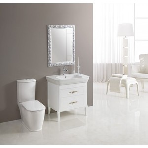 фото Тумба с раковиной belbagno prado 81x48.5 bianco lucido (prado-800-2c-pia2-bl, prado-800-lvb)