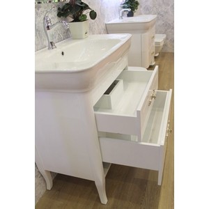 фото Тумба с раковиной belbagno prado 81x48.5 bianco lucido (prado-800-2c-pia2-bl, prado-800-lvb)