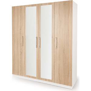 Шкаф комбинированный Шарм-Дизайн Шарм 140х60 белый+дуб сонома шкаф комбинированный с ящиками шарм дизайн мелодия мкя 22 110х60 белый