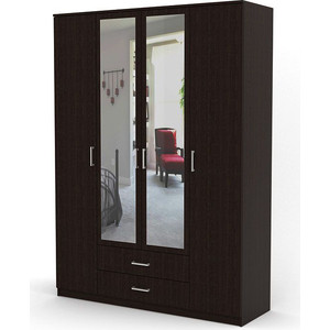 Шкаф комбинированный Шарм-Дизайн Квартет 120х60 венге шкаф шарм дизайн шарм 90х60 белый комбинированный
