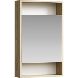 Зеркальный шкаф Aqwella Сити 50х80 дуб балтийский (SIT0405DB) сити сб 2926 шкаф с зеркалом