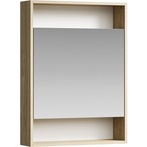 Зеркальный шкаф Aqwella Сити 60х80 дуб балтийский (SIT0406DB) сити сб 2942 шкаф 3 х дверный с фасадами мдф