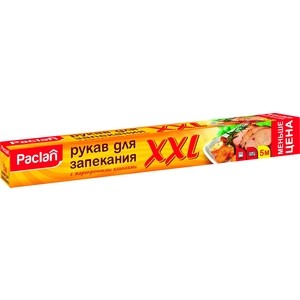 

Рукав для запекания Paclan XXL 500х35 см с клипсами, XXL 500х35 см с клипсами