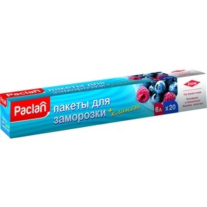 

Пакеты для замораживания Paclan 6 л, 30х46 см, 20 шт, 6 л, 30х46 см, 20 шт