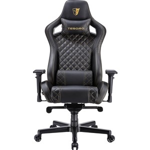 

Кресло компьютерное TESORO Zone X F750 black (gold stitch), Zone X F750 black (gold stitch)