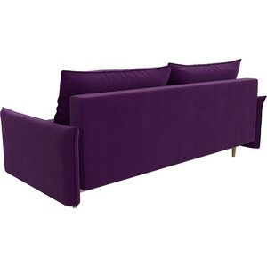 Прямой диван Лига Диванов Хьюстон микровельвет фиолетовый - фото 5