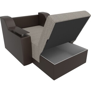 Кресло-кровать АртМебель Сенатор корфу 02 экокожа коричневый (80)
