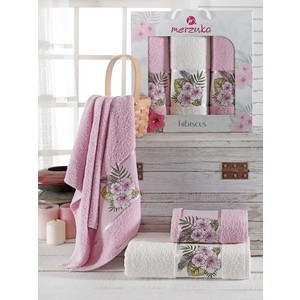 

Набор из 3 полотенец Merzuka Hibiscus махровое 50x80/70x130 (9725 сиреневый), Hibiscus махровое 50x80/70x130 (9725 сиреневый)