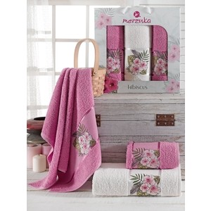 

Набор из 3 полотенец Merzuka Hibiscus (9725 светло- лиловый), Hibiscus (9725 светло- лиловый)
