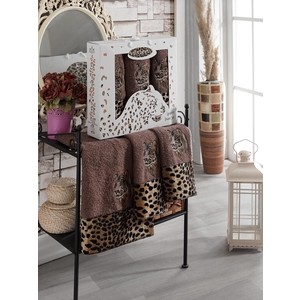 

Набор из 3 полотенец Vevien Leopar (9137 шоколадный), Leopar (9137 шоколадный)