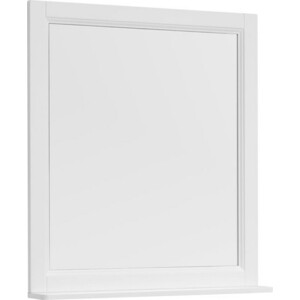Зеркало с полкой Aquanet Бостон 78 белый (209676) зеркало шкаф 59 6х41х10 7 см прямоугольное белый мрамор с полочкой berossi argo ас 11904000