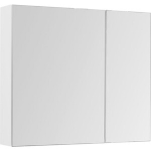 зеркальный шкаф 60x87 3 см орех r aquanet нью йорк 00203951 Зеркальный шкаф Aquanet Йорк 100 белый (202090)