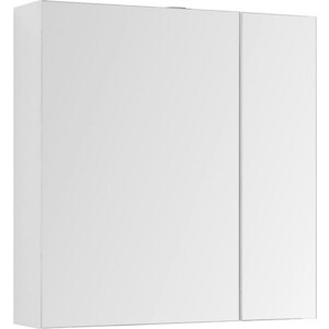 зеркальный шкаф 60x87 3 см орех r aquanet нью йорк 00203951 Зеркальный шкаф Aquanet Йорк 85 белый (202089)
