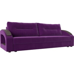 фото Прямой диван лига диванов канзас микровельвет фиолетовый