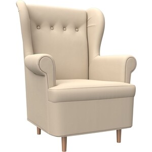 Кресло АртМебель Торин экокожа бежевый кресло артмебель торин экокожа коричневый
