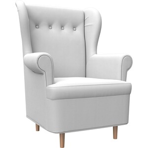 Кресло АртМебель Торин экокожа белый кресло артмебель торин экокожа бежевый