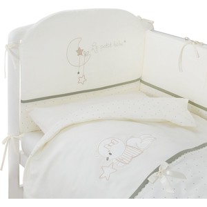 Комплект в кроватку Perina Le Petit Bebe 4 предмета Молочно-кофейный
