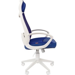фото Офисное кресло chairman 840 белый пластик tw10/tw-05 синий