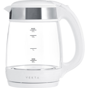 Чайник электрический VEKTA KMG-1703 белый/стальной