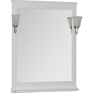 фото Зеркало aquanet валенса 70 с светильниками, белое (180150, 173024)