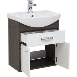 фото Мебель для ванной aquanet грейс 60 дуб кантербери/белый 1 ящик, 2 дверцы