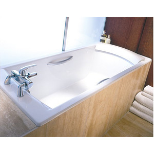Чугунная ванна Jacob Delafon Biove 170x75 с ножками, без отверстий для ручек (E2930-00, E4113-NF)